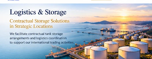 Illustrative coastal petroleum storage terminal